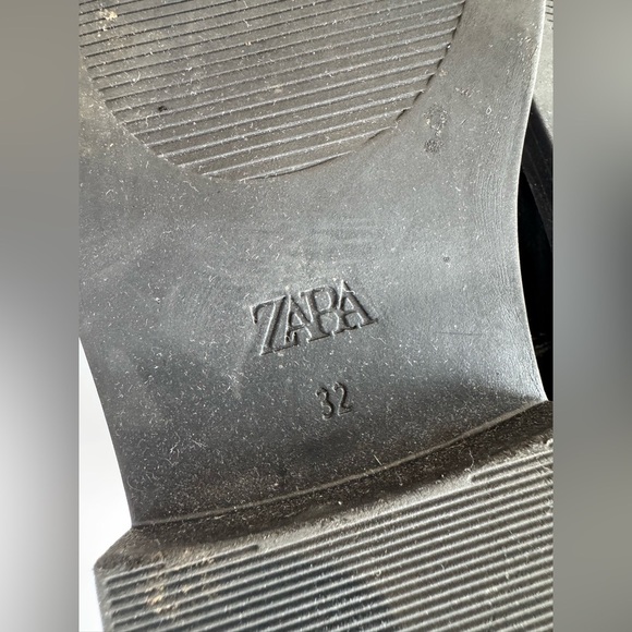 ZARA Kids Black Riding Boots with Buckle Detail | Size EU 32 (US 1 Youth) - Picture 5 of 9